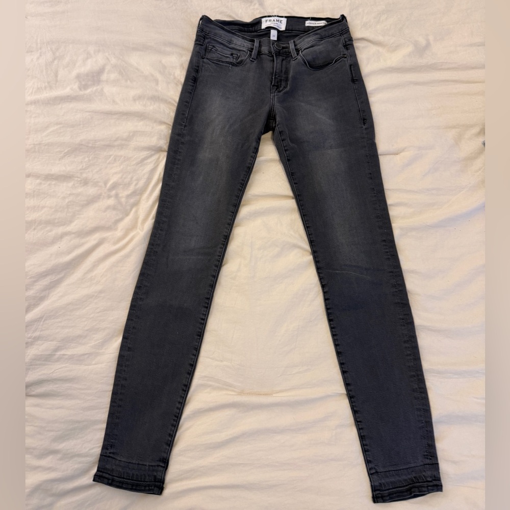 Frame Denim Charcoal Skinny Jeans